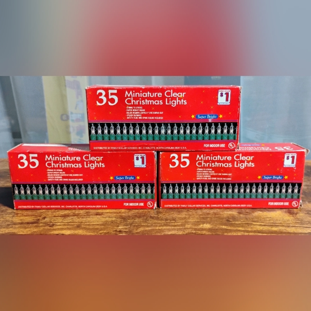 Miniature Clear Christmas Lights Set- 35 Count